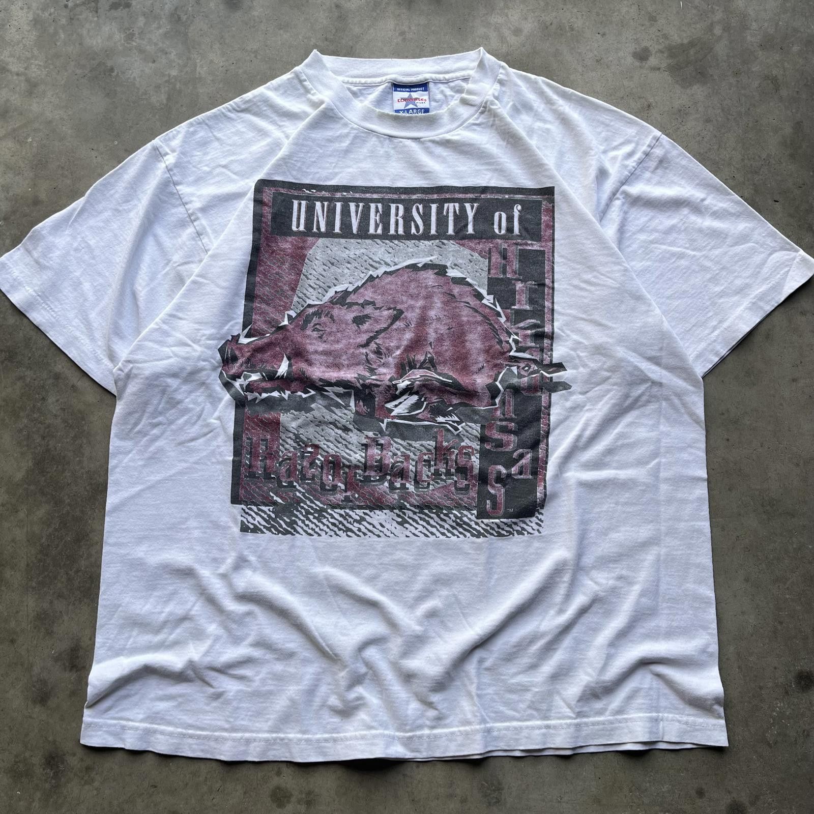 Converse × Vintage Vintage Rare 90s Converse Arkansas Razorbacks Sports Shirt Size US XL / EU 56 / 4 - 1 Thumbnail