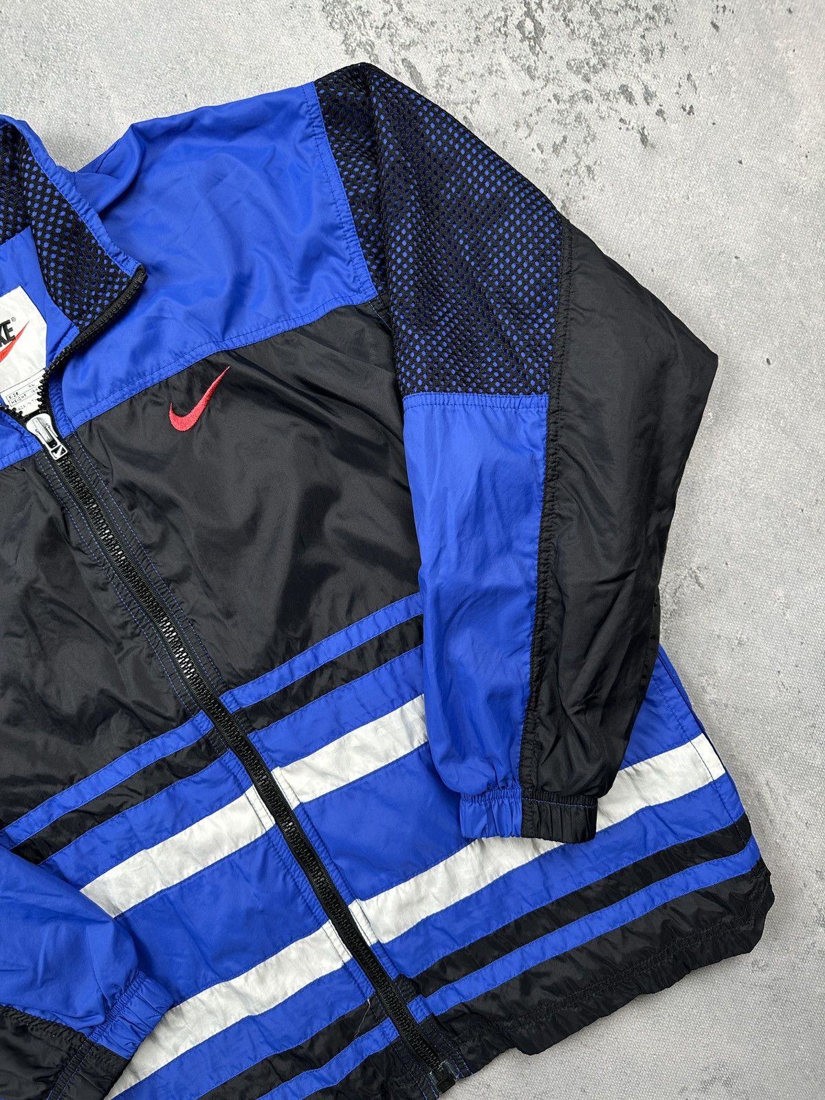 Nike Vintage 90s Nike Blue Black Windbreaker Jacket Rare 80s y2k Size US M / EU 48-50 / 2 - 4 Thumbnail