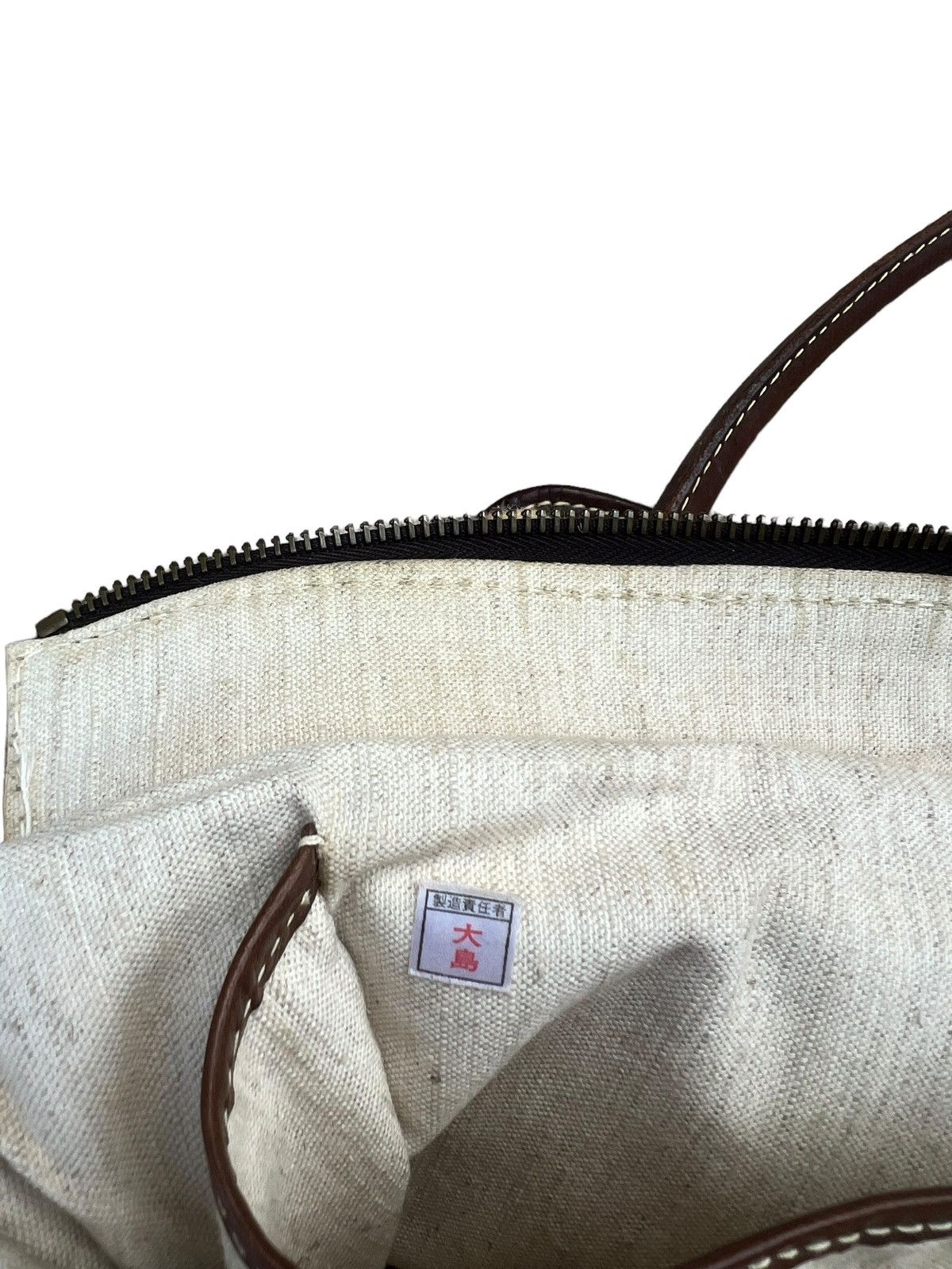 Leather Vintage Genten Japan RIRI Zipper With Leather Handle Bag Size ONE SIZE - 17 Thumbnail