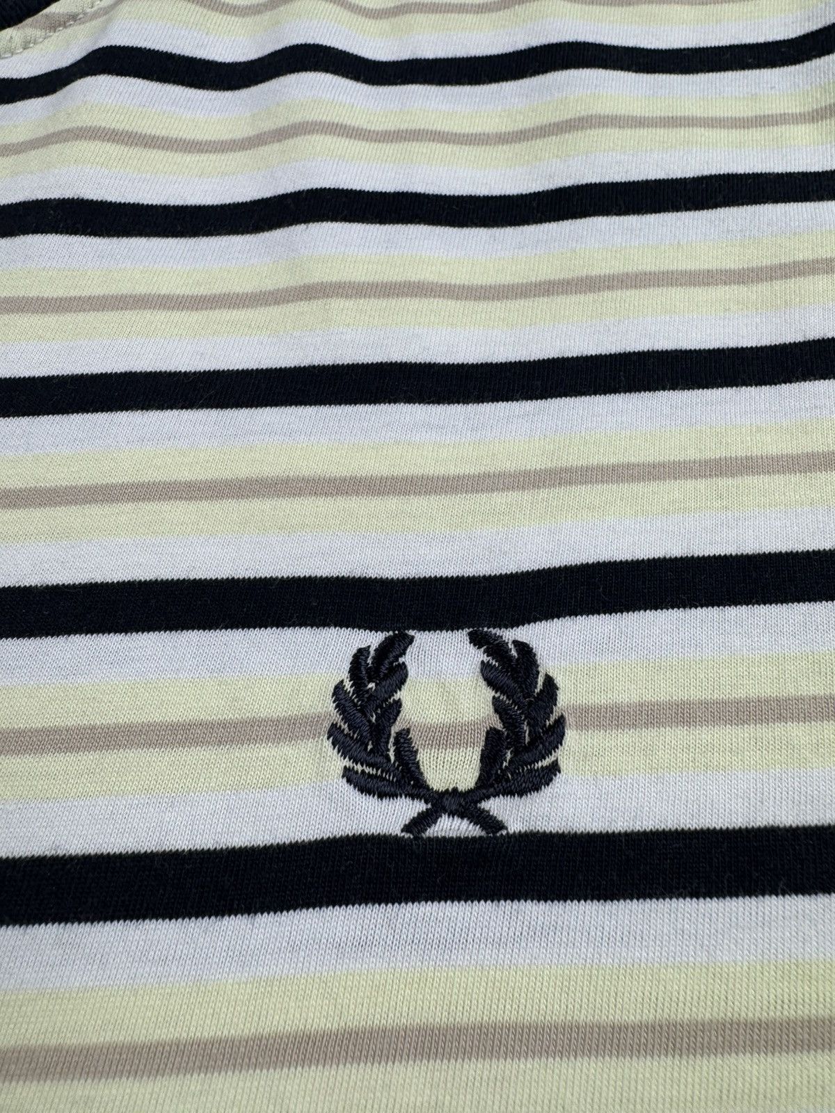 Fred Perry Fred Perry Men’s M Striped Yellow Blue Cotton Basic Jersey T Shirt Tee Shirt Size US M / EU 48-50 / 2 - 7 Thumbnail