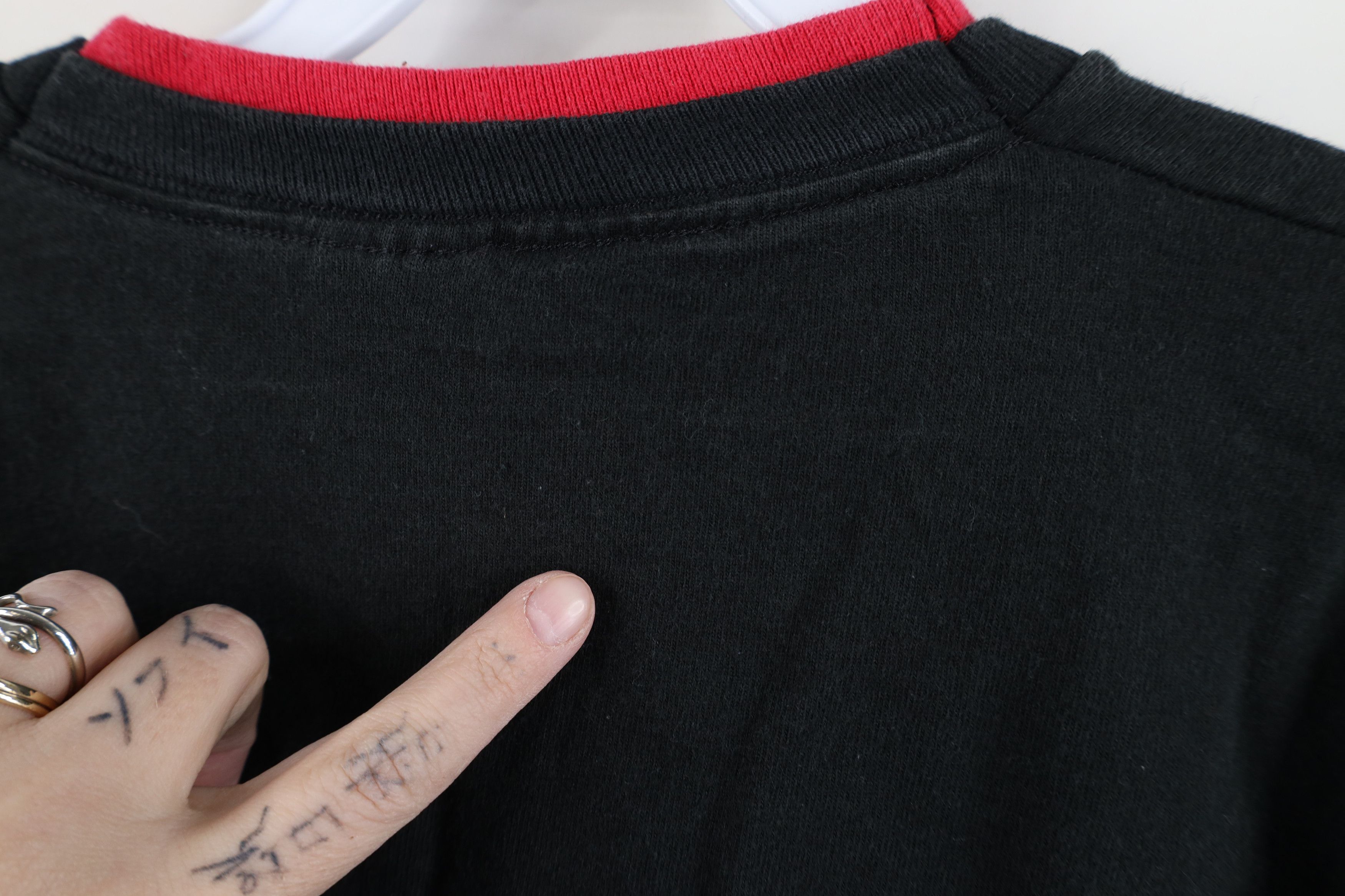 Vintage Vintage 90s Streetwear Cotton Layered T-Shirt Black USA Size US XXL / EU 58 / 5 - 11 Thumbnail