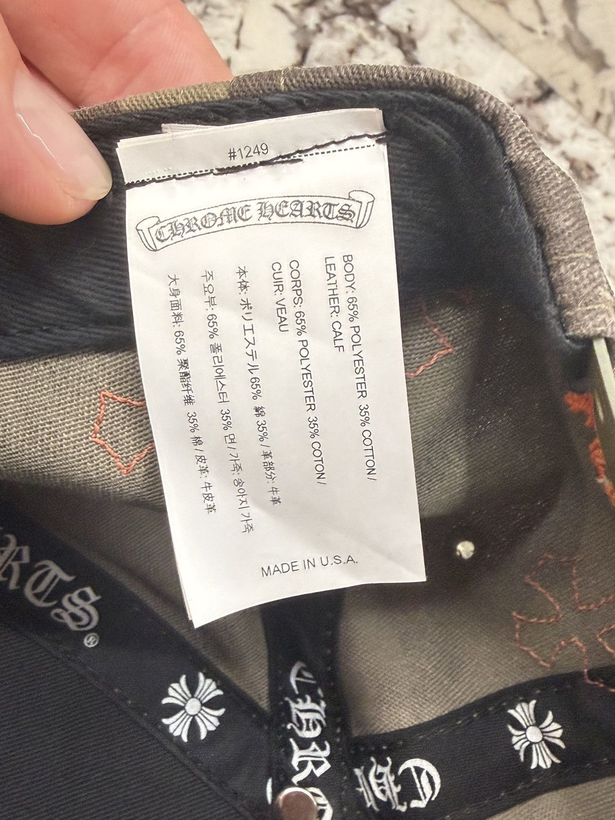 Chrome Hearts Chrome Hearts Cross Patch Hat Camo Orange Baseball Cap Size ONE SIZE - 10 Thumbnail