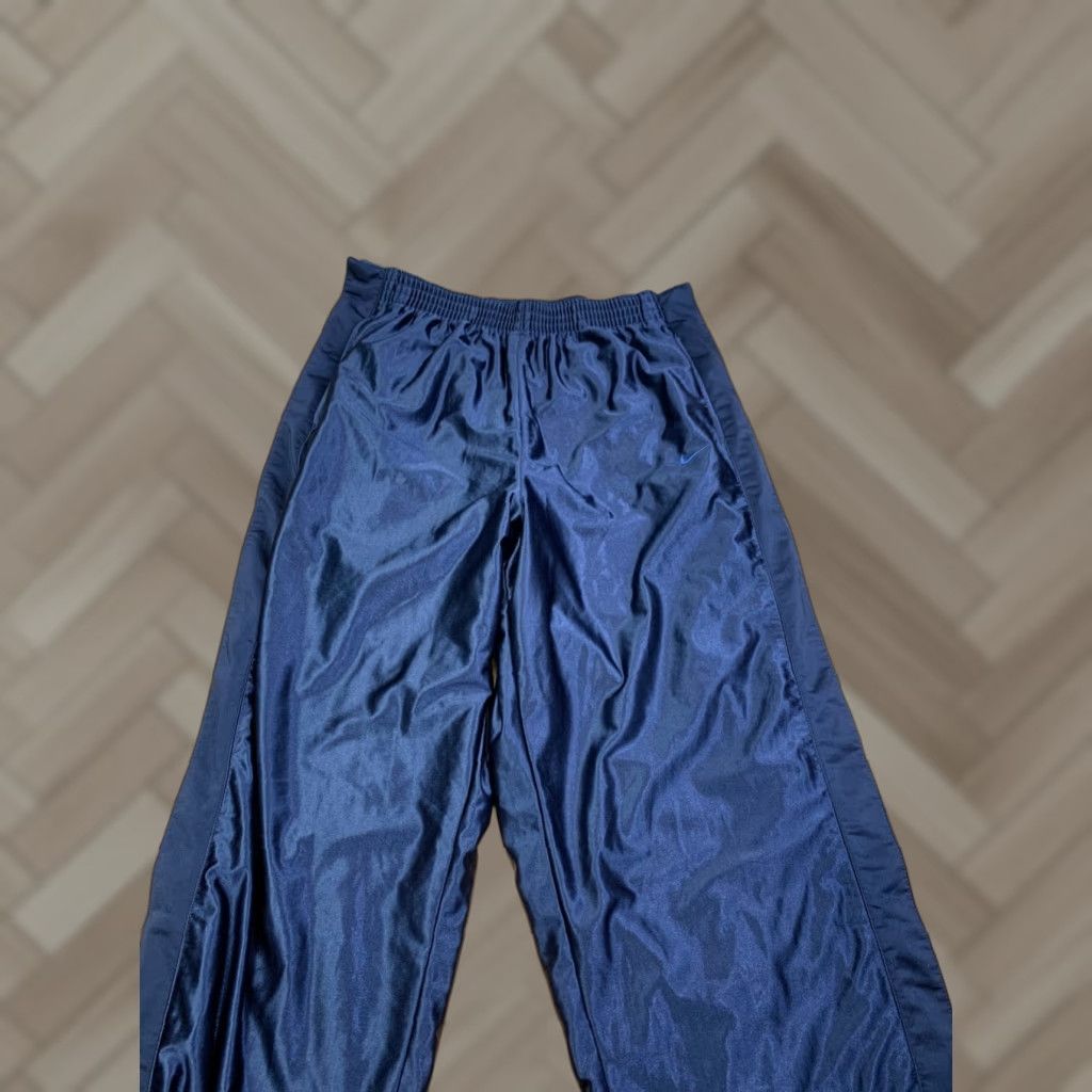 VINTAGE Nike Breakaway Warmup Pants Mens XL Blue Basketball Track Pants Buttoned Side Nike Men XL Blue Pants Vintage Breakaway Warmup