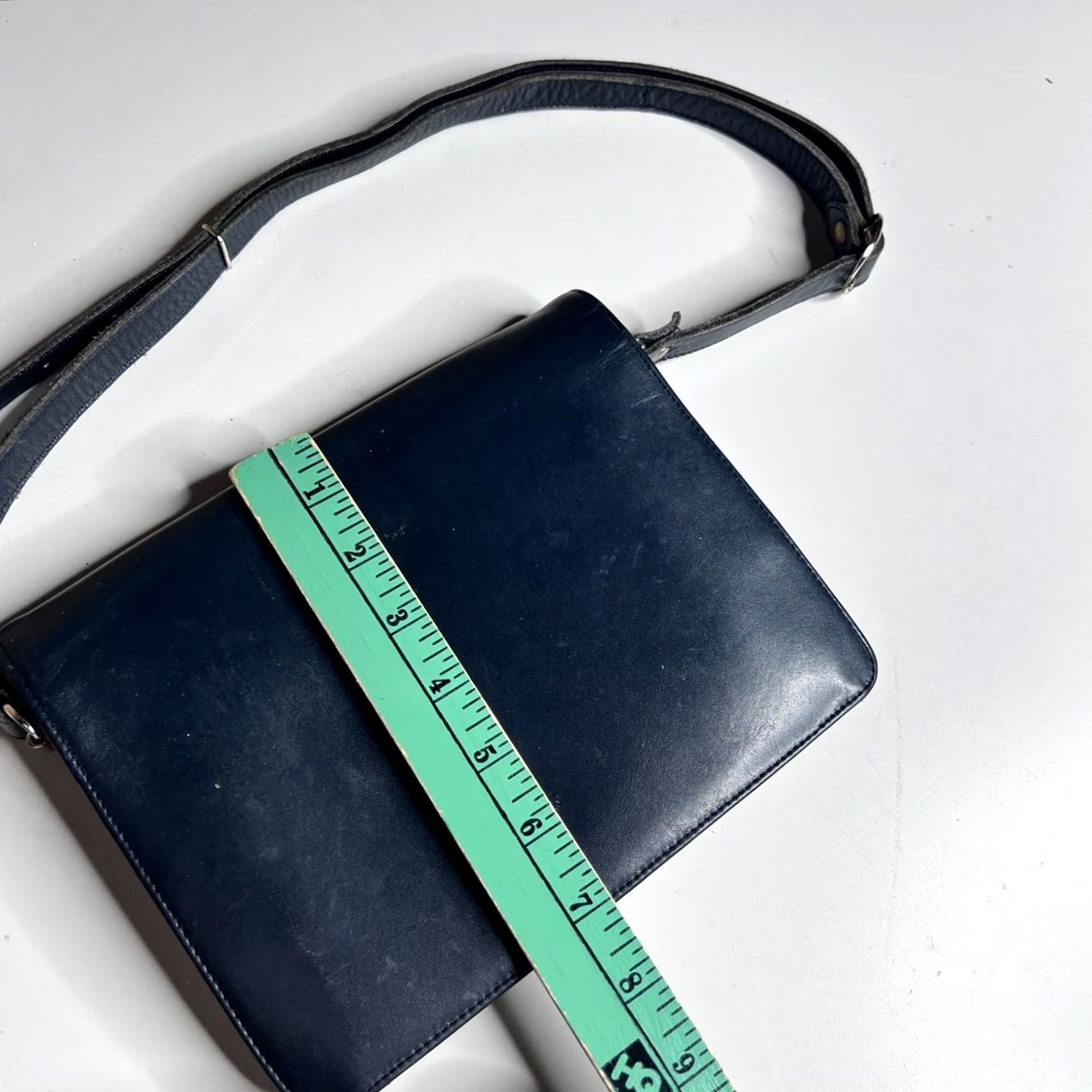 Vintage VINTAGE Jacques Esterel Bag Paris Navy Leather Crossbody French Made Logo Size ONE SIZE - 2 Thumbnail