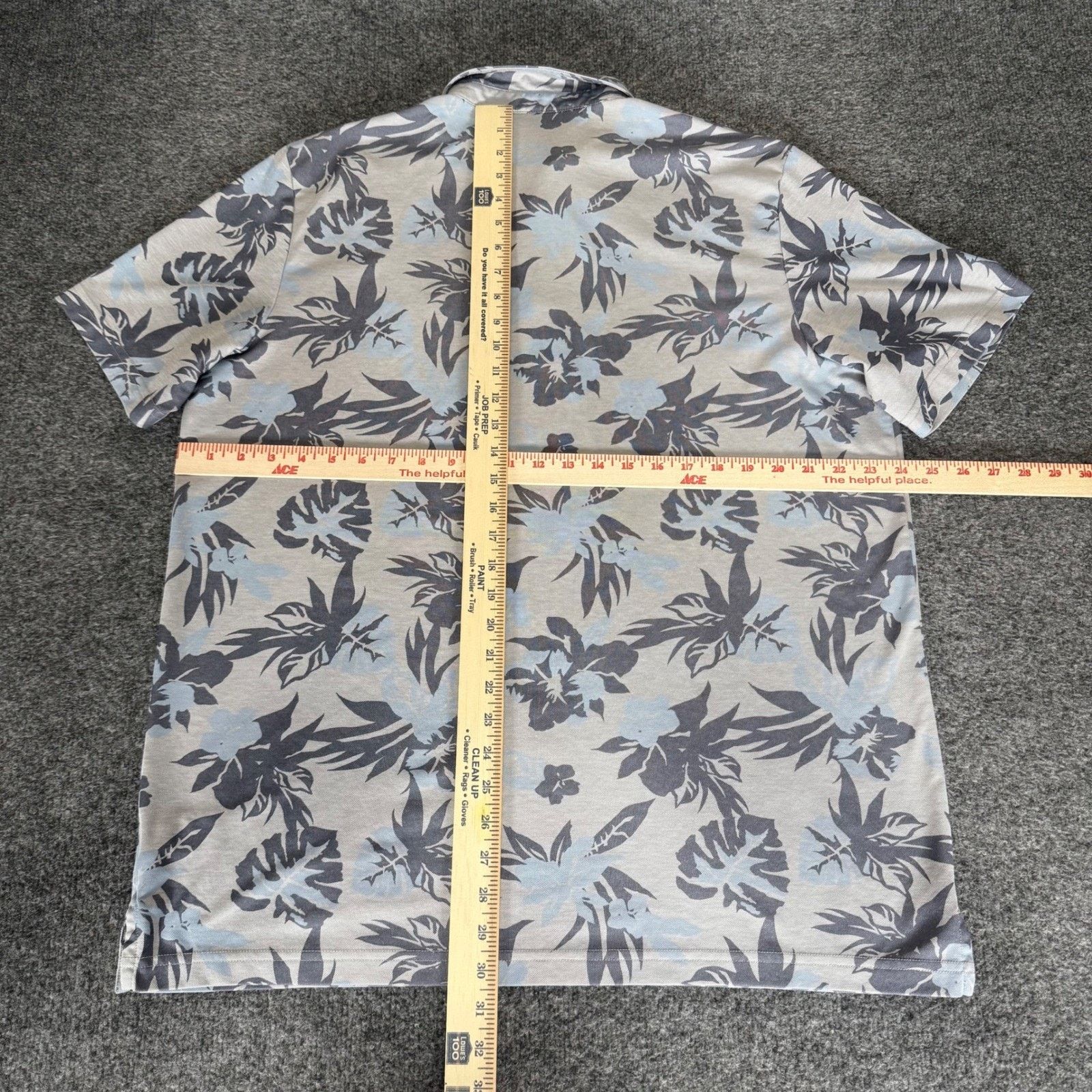 TravisMathew Travis Mathew Mens Polo Shirt XXL Blue Gray Floral Golf Size US XXL / EU 58 / 5 - 5 Thumbnail