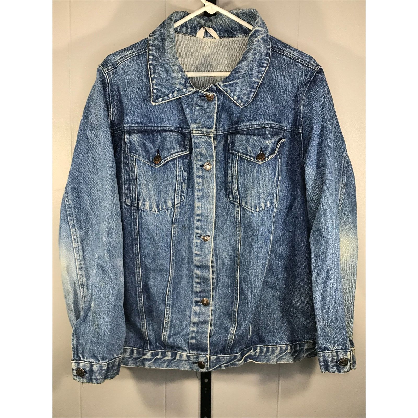 Other Vintage Denim Jacket Mens LG/XL Blue Trucker Cotton Distress Size US L / EU 52-54 / 3 - 1 Thumbnail