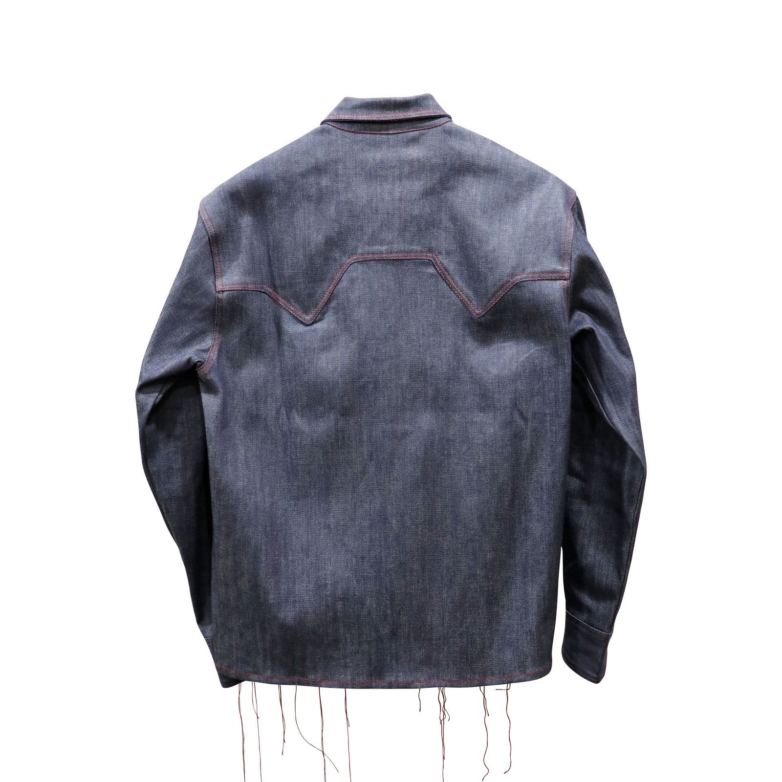 Pyer Moss 🔴 Pyer Moss Running Stitch Western Denim Jacket Size US S / EU 44-46 / 1 - 2 Thumbnail