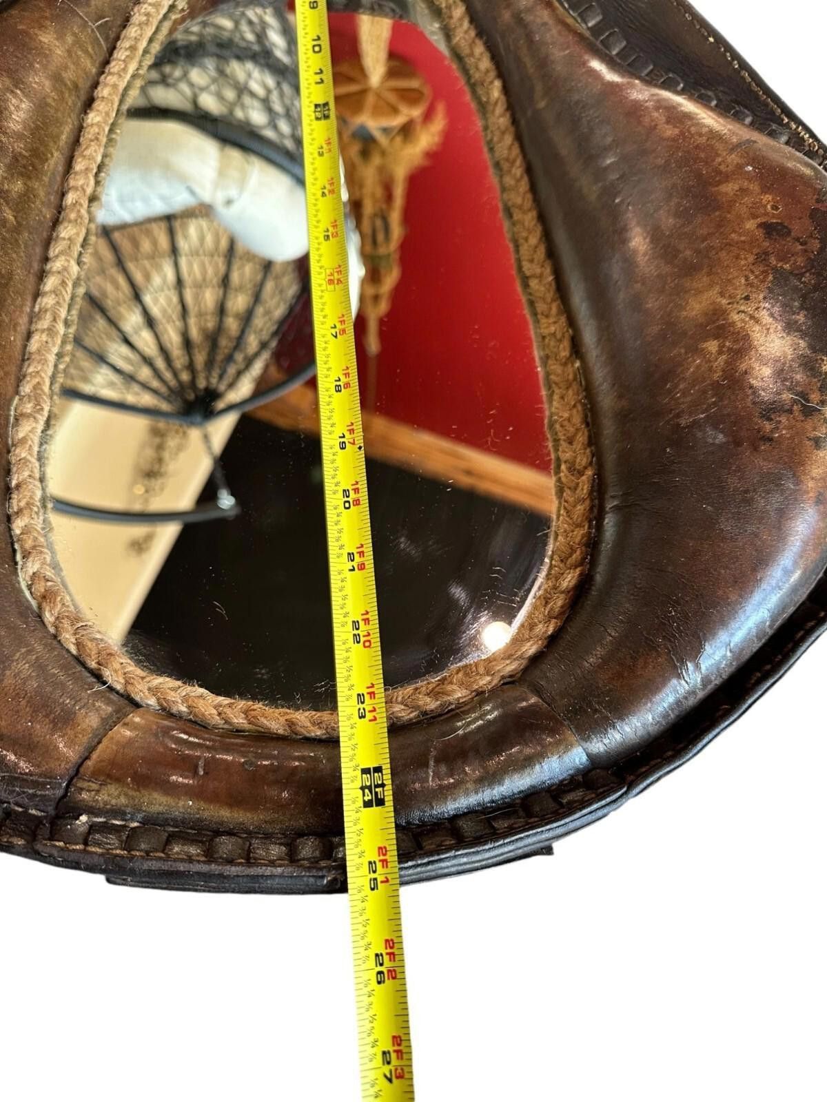 The Unbranded Brand 25x19 1/2 Horse Collar Mirror Leather Western Equestrian Size ONE SIZE - 9 Thumbnail