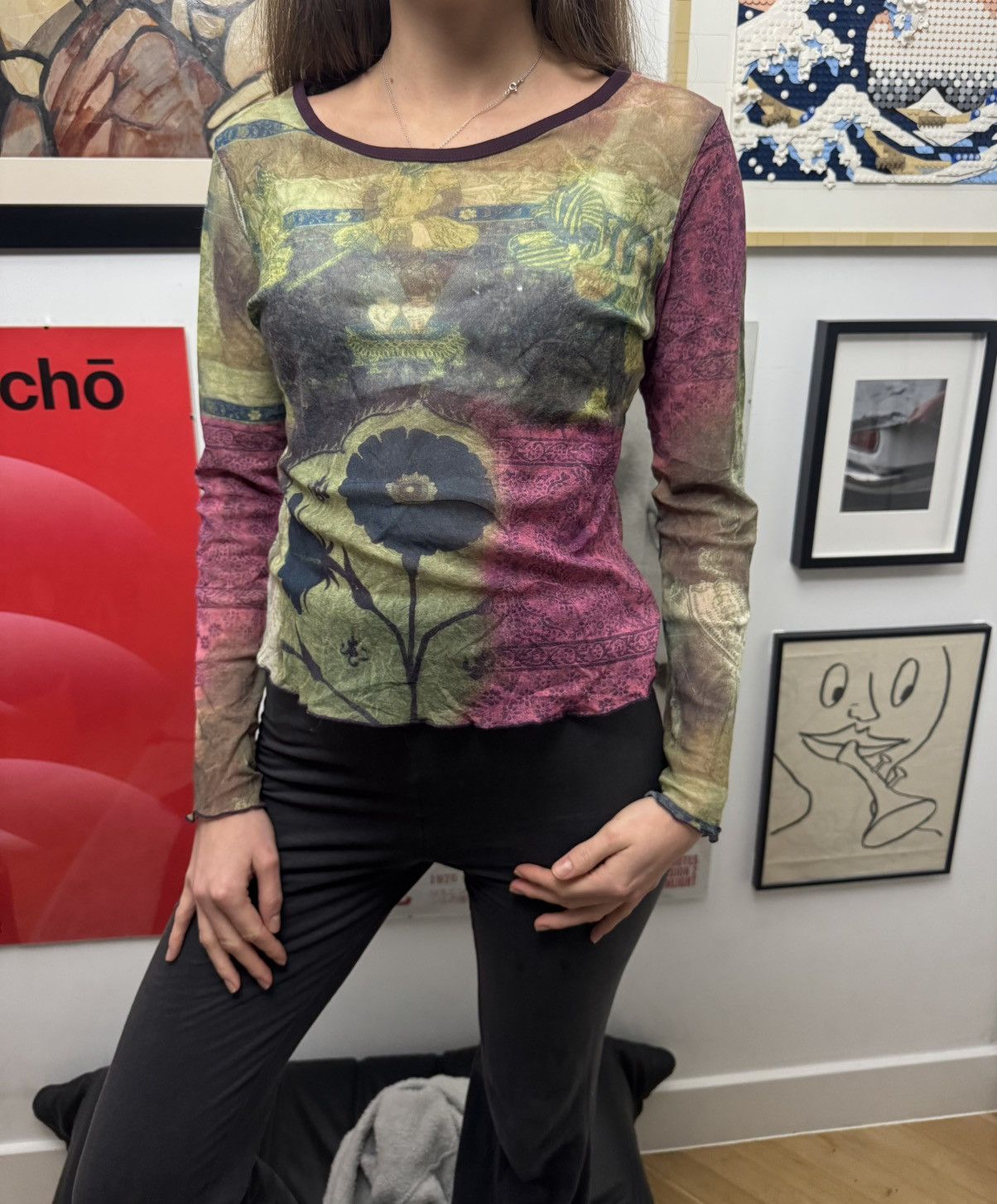 Vintage Rare Vintage Multi Japanese Mesh top like jean paul gaultier Size M / US 6-8 / IT 42-44 - 3 Thumbnail