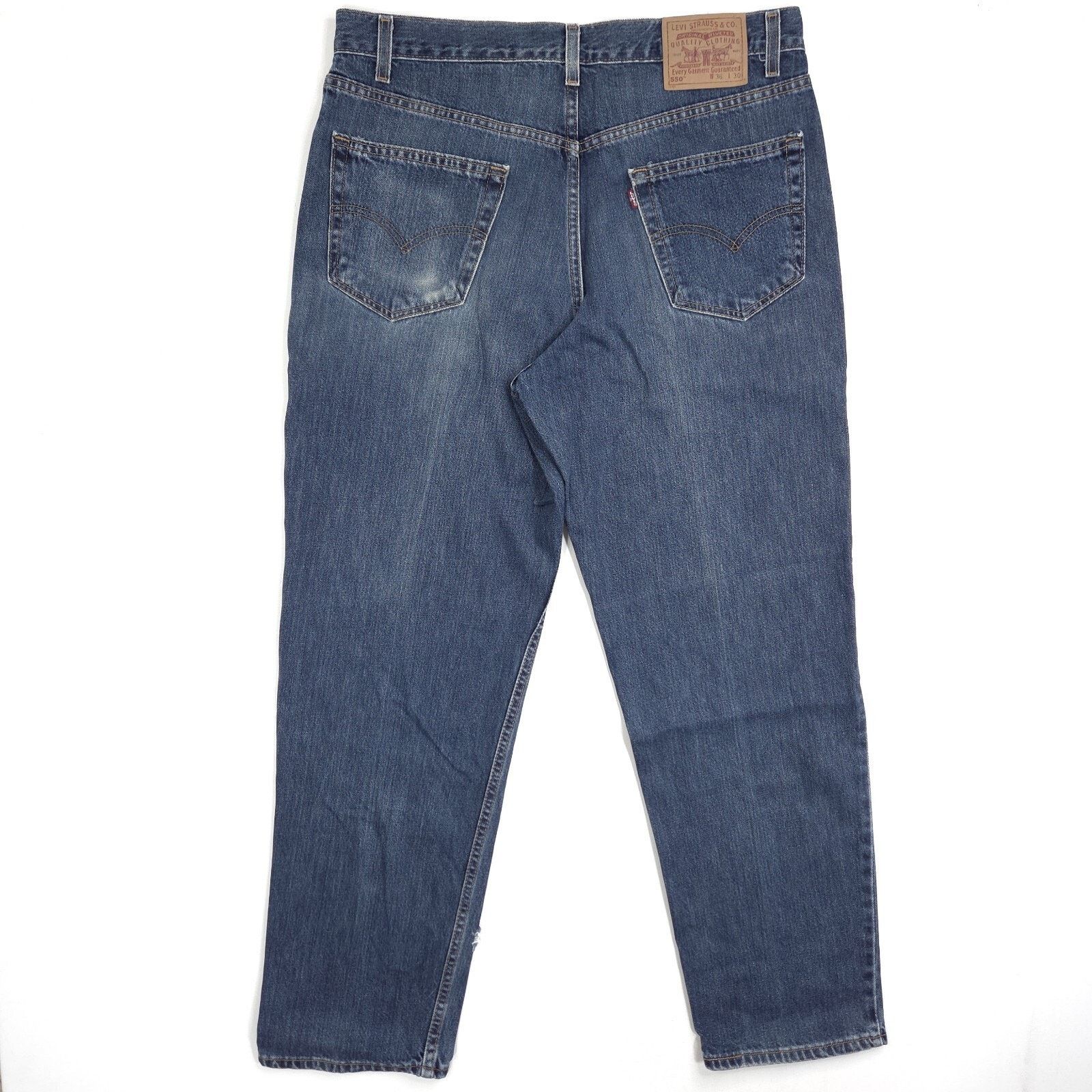 Levi's Levis 550 Jeans Mens 36x30 Relaxed Fit Vintage USA Made Size US 35 - 9 Thumbnail
