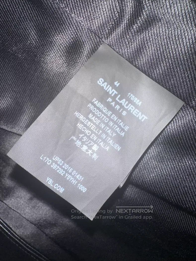 Saint Laurent Paris Saint Laurent Paris Autumn and Winter Single Leather Jacke Size US S / EU 44-46 / 1 - 4 Thumbnail