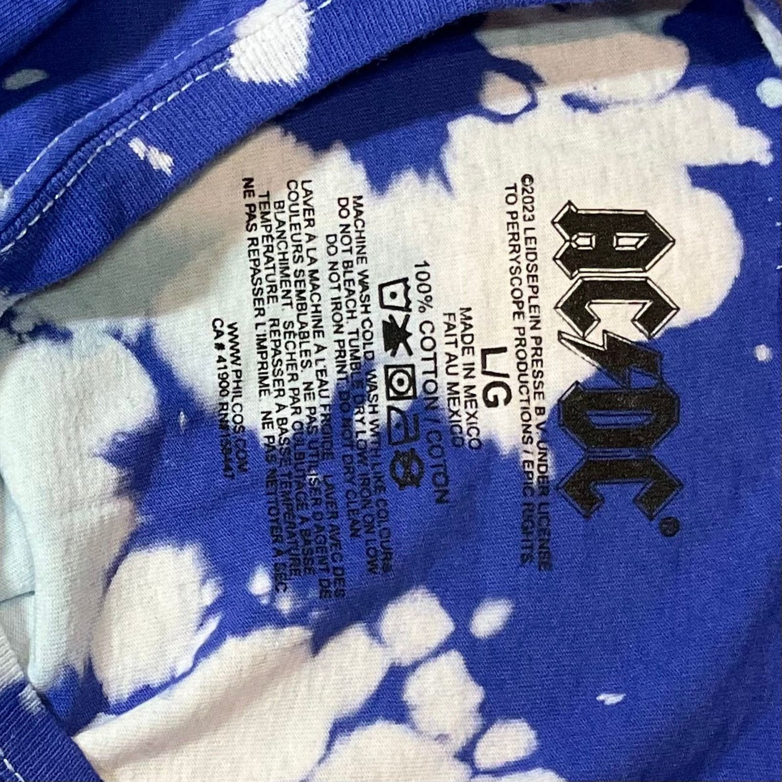 AC/DC ⚡ AC/DC “High Voltage Rock N’ Roll” Bleach Tee Size US L / EU 52-54 / 3 - 4 Thumbnail