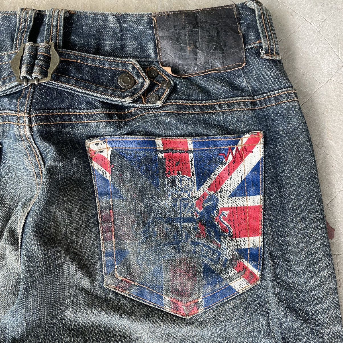 Southpole Y2K CRUX DENIM BAGGY BUCKLE DISTRESSED JEANS LONDON FLAG Size US 32 / EU 48 - 17 Thumbnail