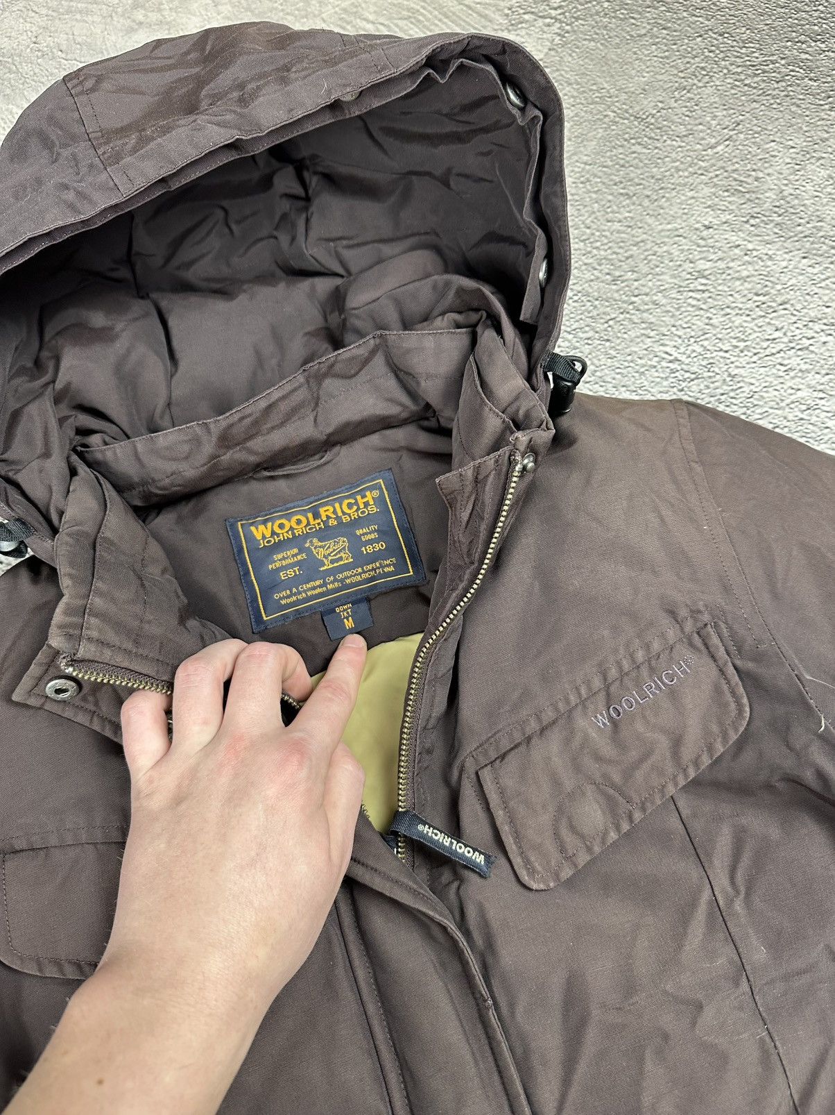 Woolrich Woolen Mills Vintage Woolrich Down Puffer Jacket Faded Y2K Hype Style Size M / US 6-8 / IT 42-44 - 7 Thumbnail
