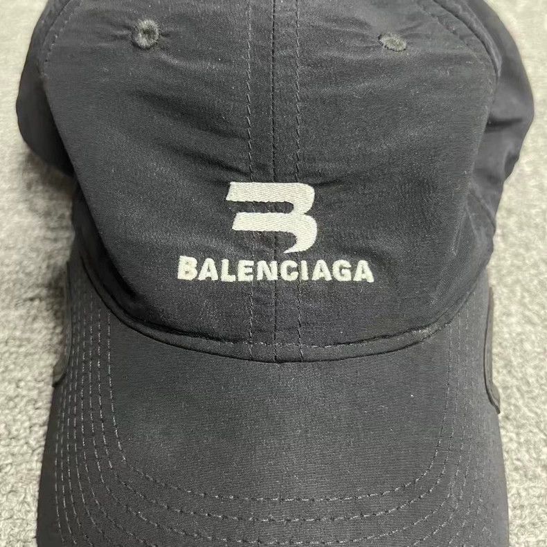 Balenciaga Balenciaga Black Embroidered Baseball Cap-2506 Size ONE SIZE - 2 Thumbnail