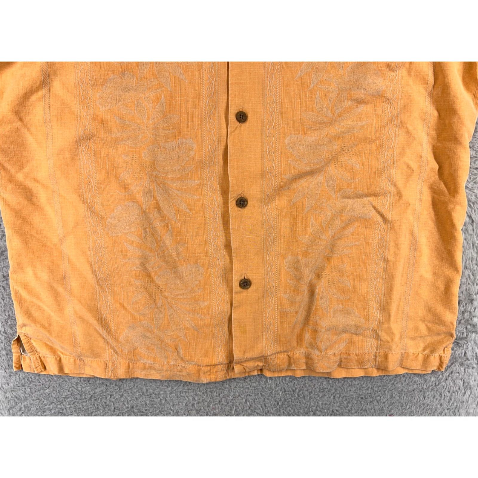 Tommy Bahama Tommy Bahama Shirt Men Button-Up Short Sleeve Floral Orange Palm Hawaiian Vacation Beach XL Vintage: No Size US XL / EU 56 / 4 - 7 Thumbnail
