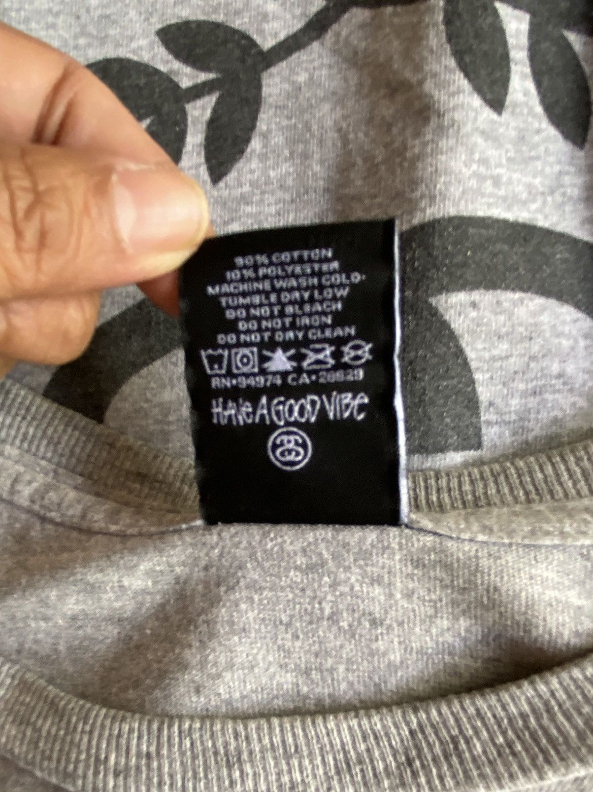 Stussy Stussy Gray Crew Neck Short Sleeve T-Shirt Size US L / EU 52-54 / 3 - 16 Thumbnail