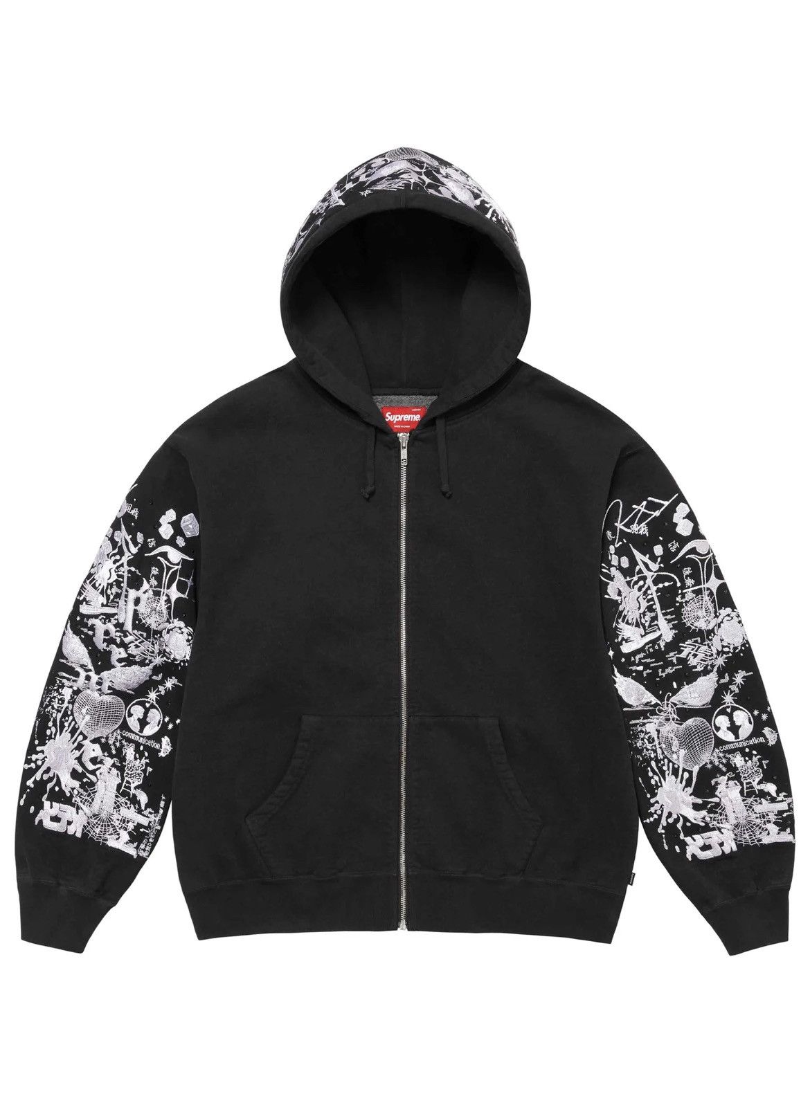 Pre-owned Supreme X Vintage Supreme Aoi Zip Up Hooded Sweatshirt Ss24 In Black