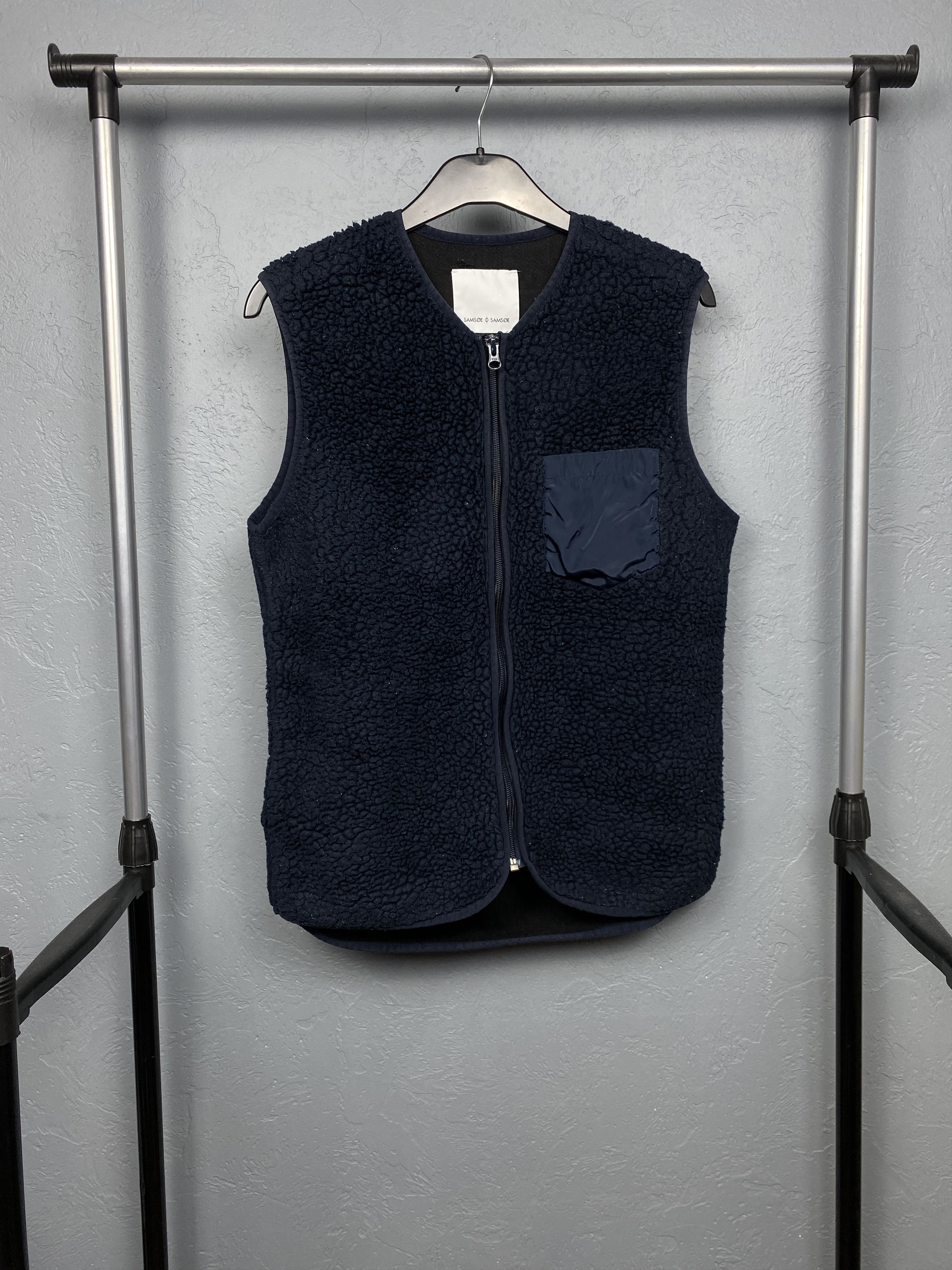 Samsoe Samsoe Samsoe & Samsoe Mens Sherpa Teddy Fleece Vest Size US S / EU 44-46 / 1 - 1 Thumbnail