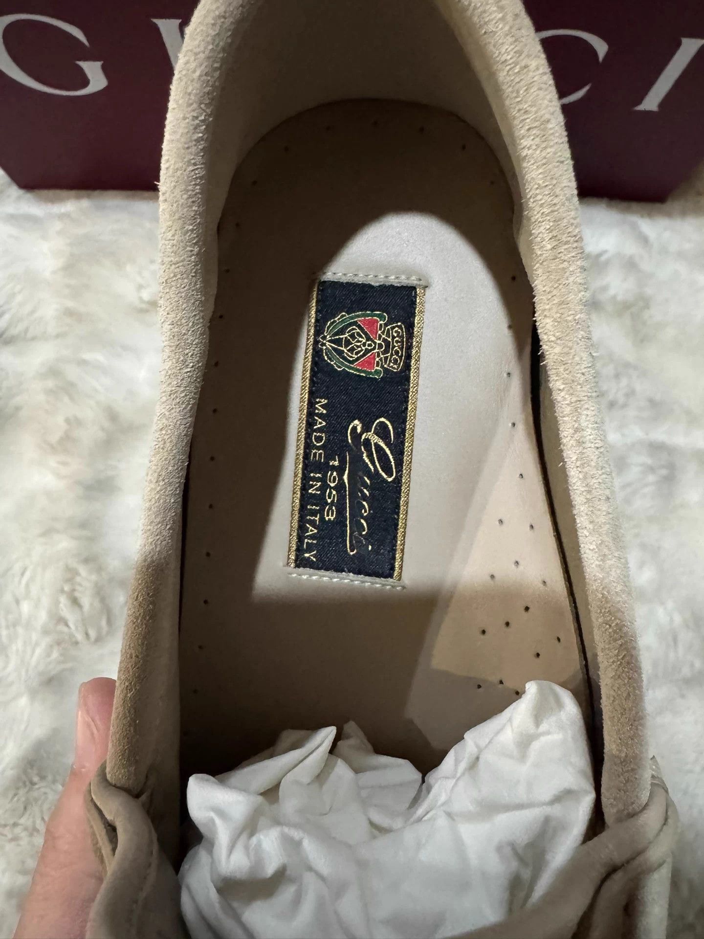 Gucci Gucci All Over Print Suede Loafer 39/5 Size US 7.5 / IT 37.5 - 6 Thumbnail