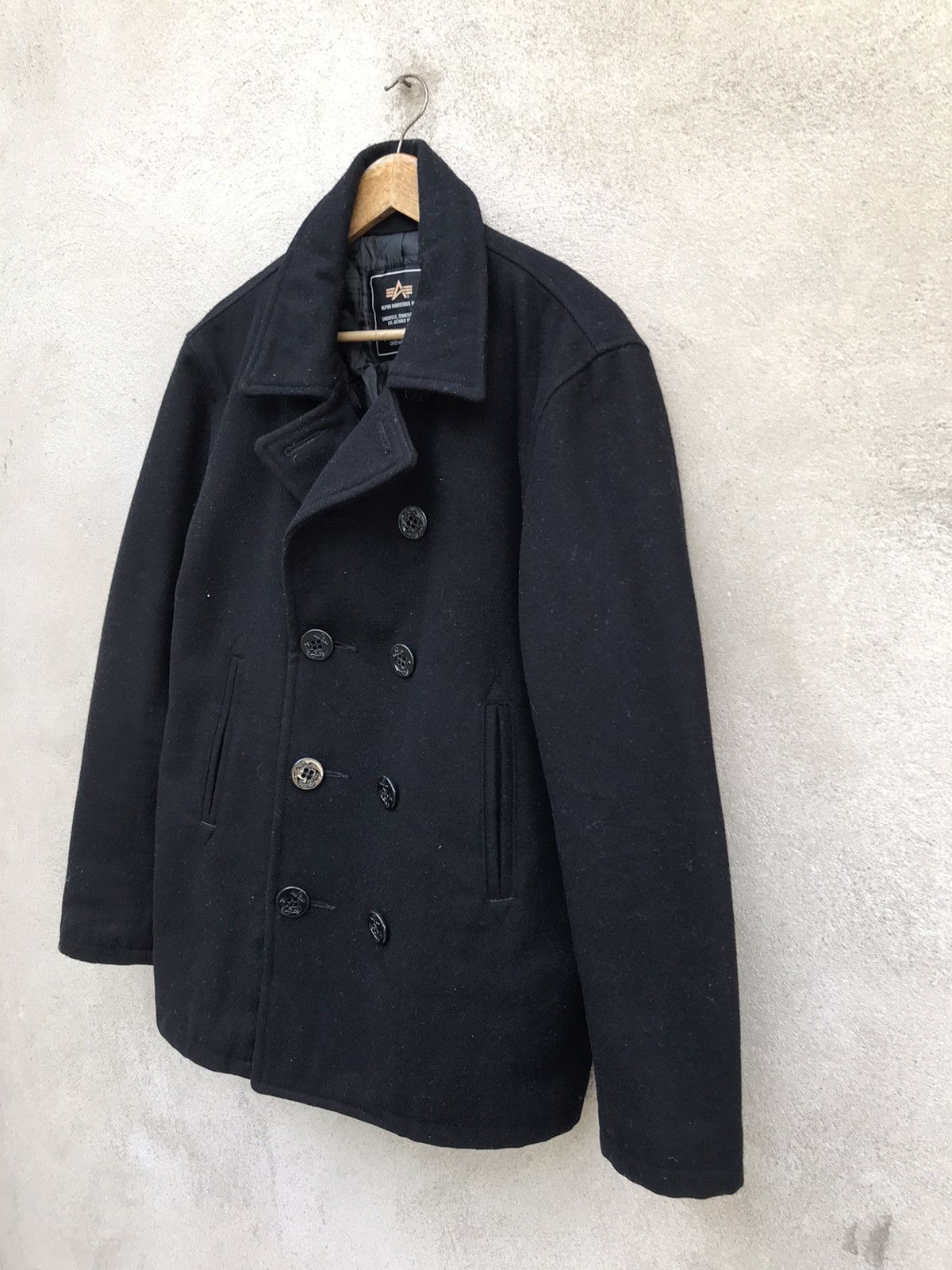 Alpha Industries × Avirex × Schott ALPHA INDUSTRIES WOOL JACKET DOUBLE COLLAR Size US L / EU 52-54 / 3 - 2 Thumbnail
