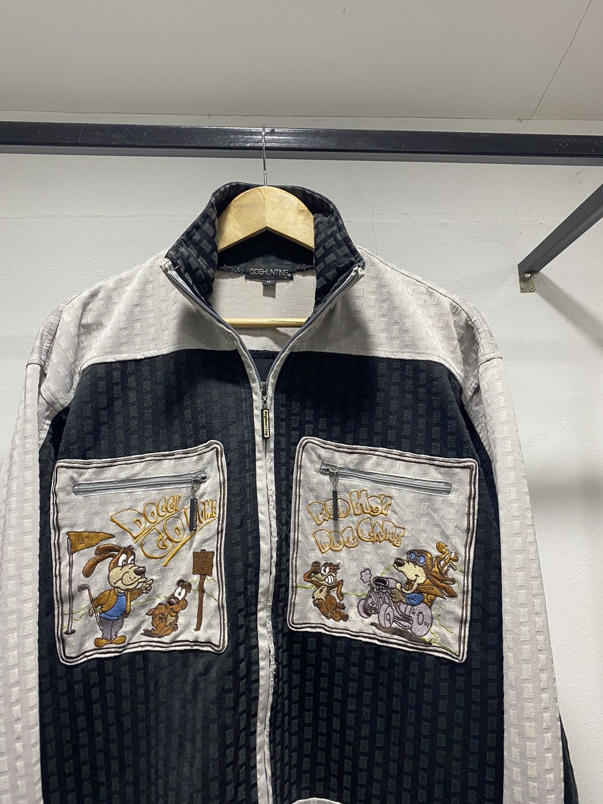 Cartoon Network × Vintage Sick☠️ Dog Hunting Zipper Sweater Embroidery Jacket Size US M / EU 48-50 / 2 - 2 Thumbnail