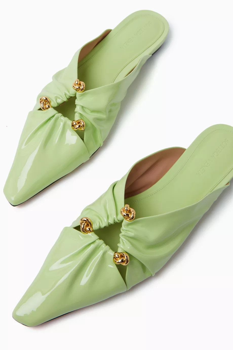 Bottega Veneta o1bcso1str0225 Bunnie Flat Mules in Light Green Size US 11 / IT 41 - 4 Thumbnail