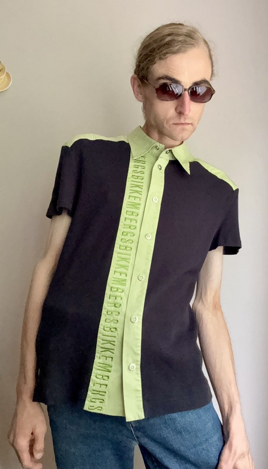 Dirk Bikkembergs Dirk Bikkembergs Vintage Snap Button Logo Bowling Shirt Size US M / EU 48-50 / 2 - 14 Thumbnail