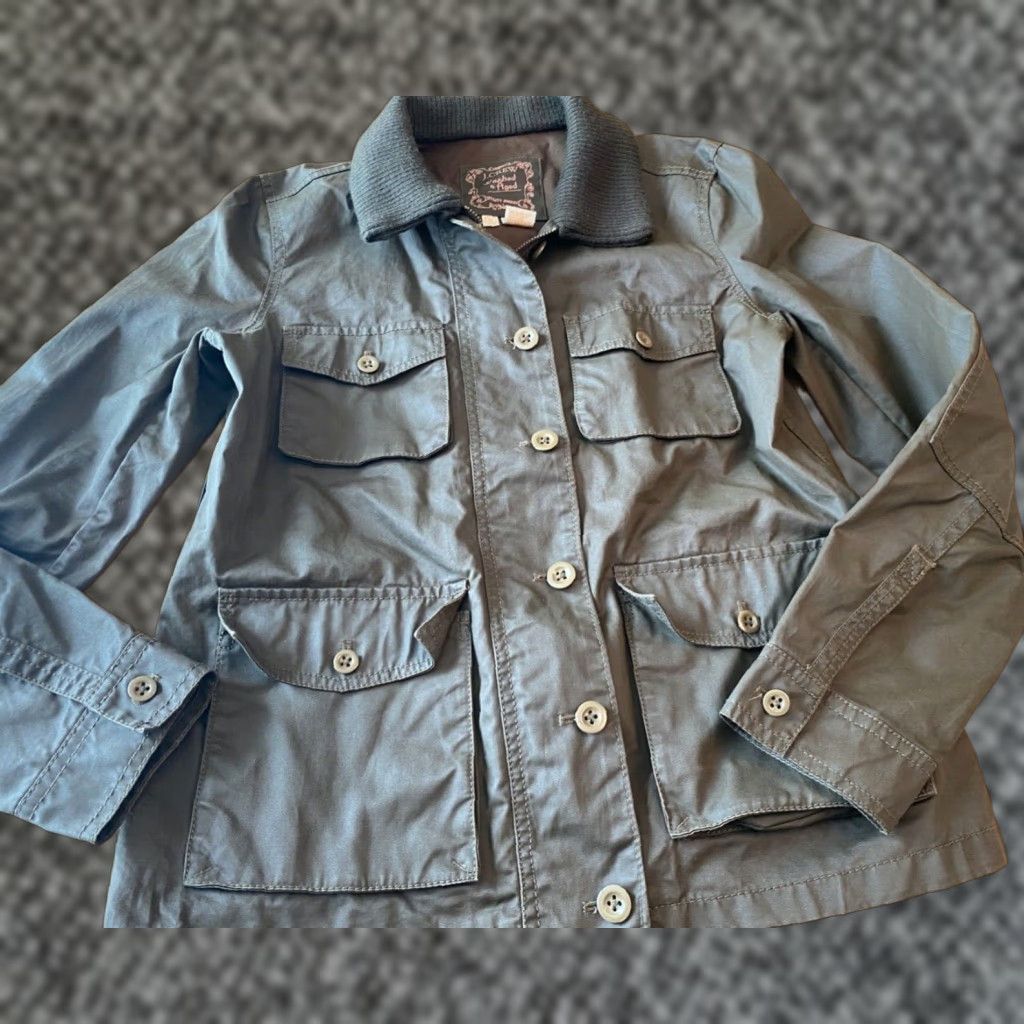 VINTAGE Washed Aged Brown Utility Jacket Womens Small