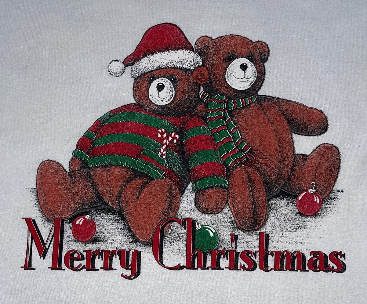 Vintage Vintage 90s Merry Christmas Tshirt Size US L / EU 52-54 / 3 - 2 Thumbnail