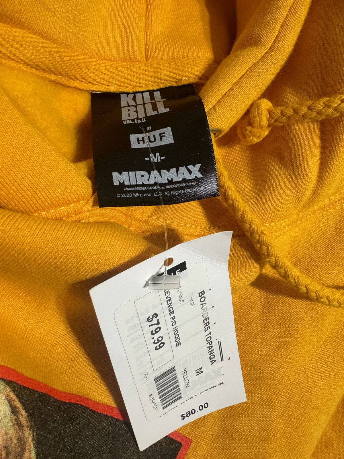 Huf Kill Bill Miramax x HUF Yellow Revenge Hoodie (Medium) Size US M / EU 48-50 / 2 - 3 Thumbnail
