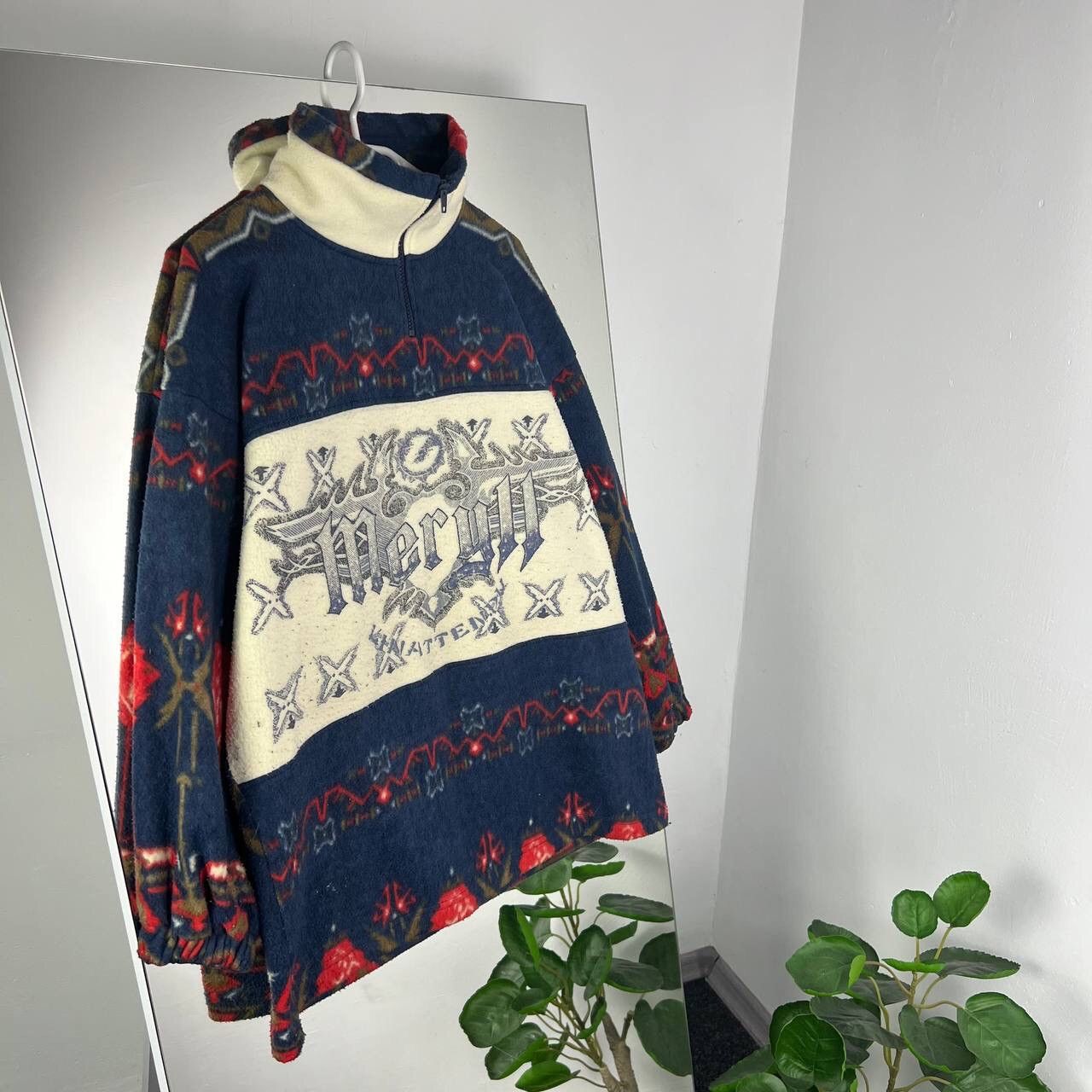 Vintage Sweater Zip 1/4 Vintage Dale Of Norway Style Merull Size US L / EU 52-54 / 3 - 1 Thumbnail