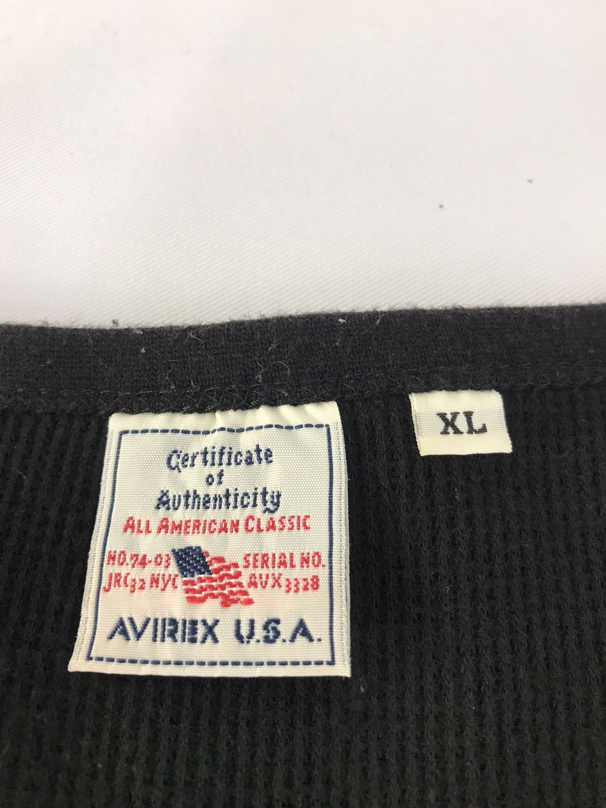 Avirex × Vintage Vintage Avirex Black Colour Long Sleeve S-Shirt Design Size US M / EU 48-50 / 2 - 5 Thumbnail