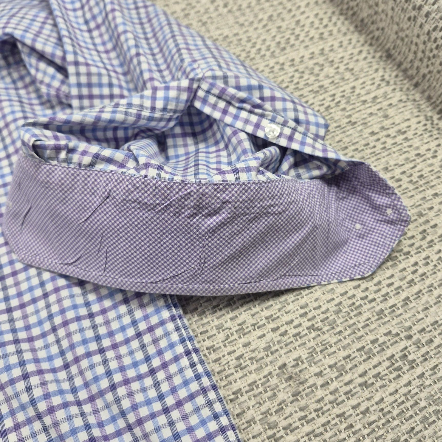 Tailorbyrd Tailorbyrd Shirt Mens 2XL Button Up Blue Purple Check Long Sleeve Casual Dress Size US XXL / EU 58 / 5 - 6 Thumbnail