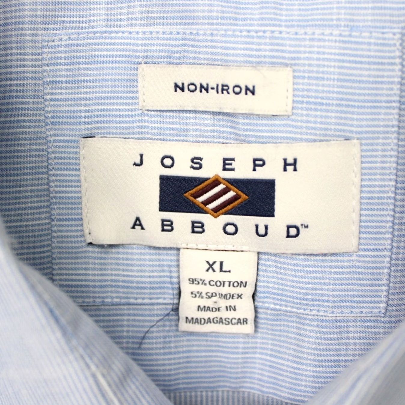 Joseph Abboud Joseph Abboud Shirt Mens XL Blue Non-Iron Cotton Stretch Long Sleeve Button Up Size US XL / EU 56 / 4 - 6 Thumbnail