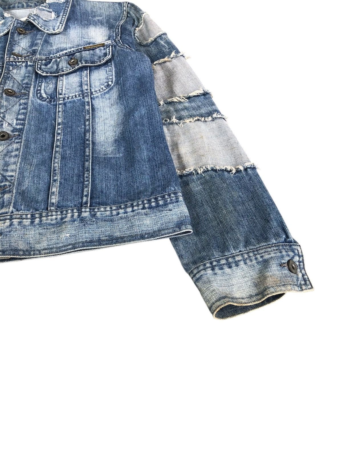 Dolce & Gabbana Dolce & Gabbana Boro Patchwork Distressed Denim Jacket Size US S / EU 44-46 / 1 - 6 Thumbnail