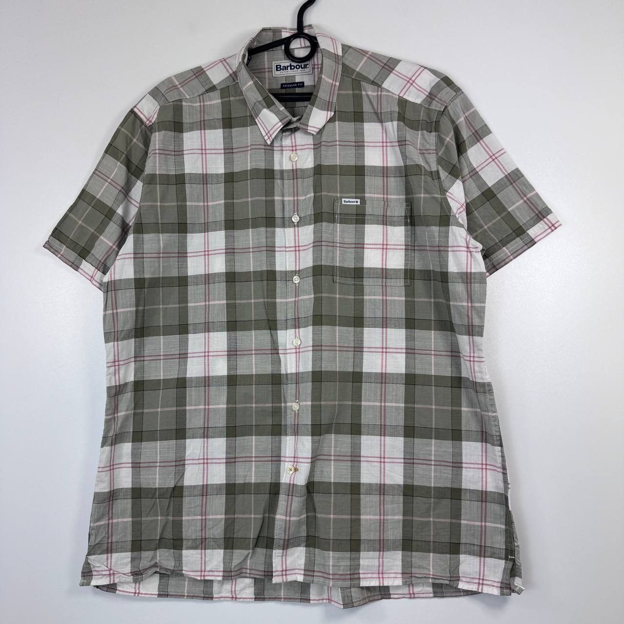 Barbour Barbour Mens Short Sleeve Shirt Check Plaid Casual Size L Size L / US 10 / IT 46 - 1 Thumbnail