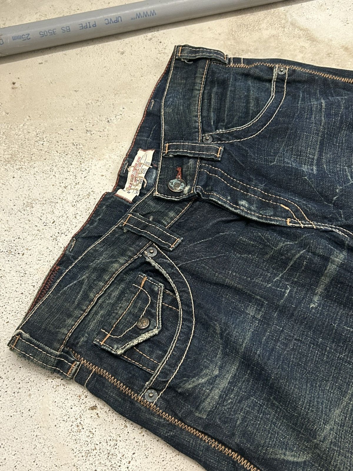 Hysteric Glamour Vintage Extreme Flared Jeans 1927 Brand Distressed Denim Size US 34 / EU 50 - 6 Thumbnail