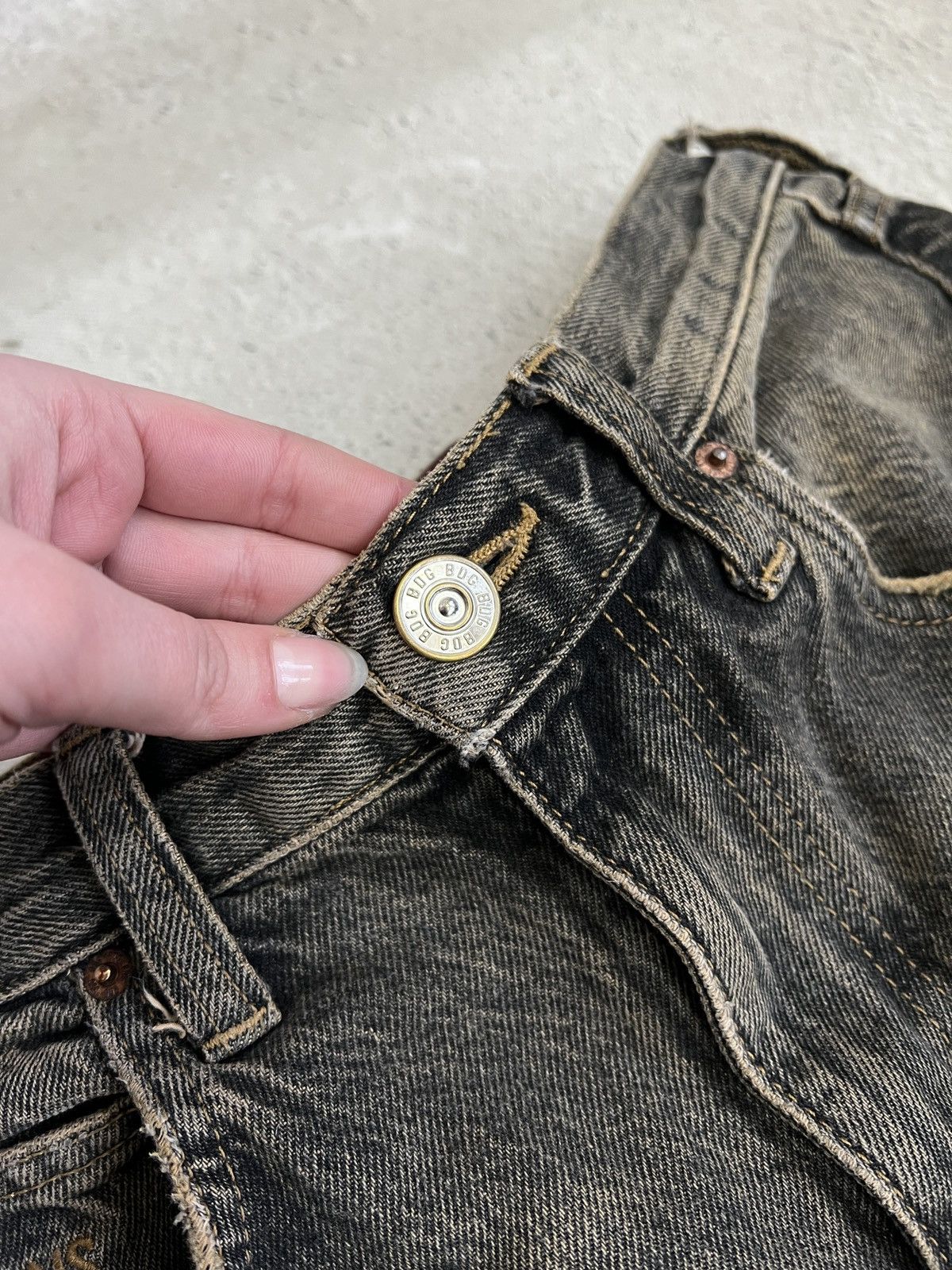 JNCO Washed Denim Jeans Vintage wide Leg Rap jeans y2k Size US 30 / EU 46 - 5 Thumbnail