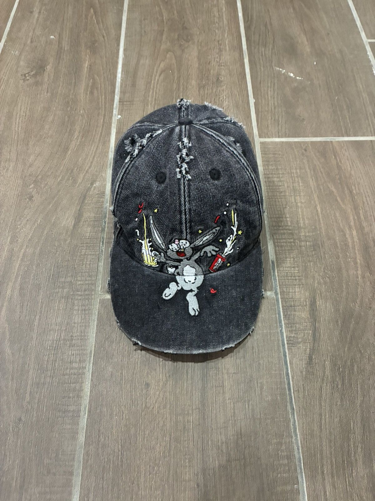 Martine Rose Martine Rose Faded Black Drunk Bunny Hat | Grailed