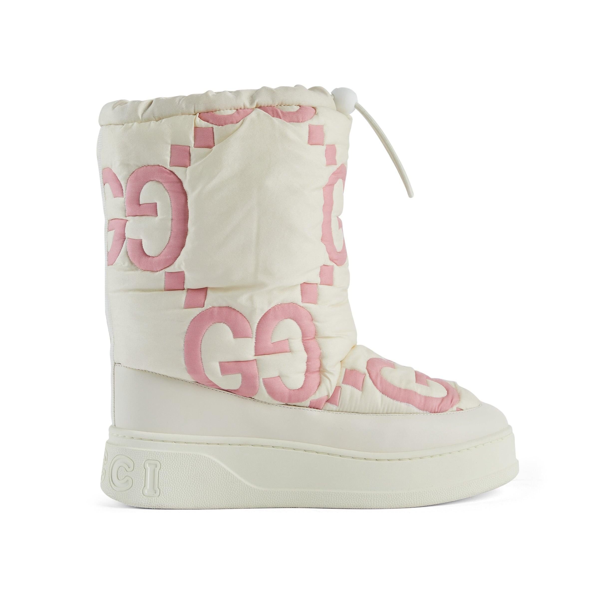 image of Gucci Maxi GG Boots Size 38.5 in White, Women's
