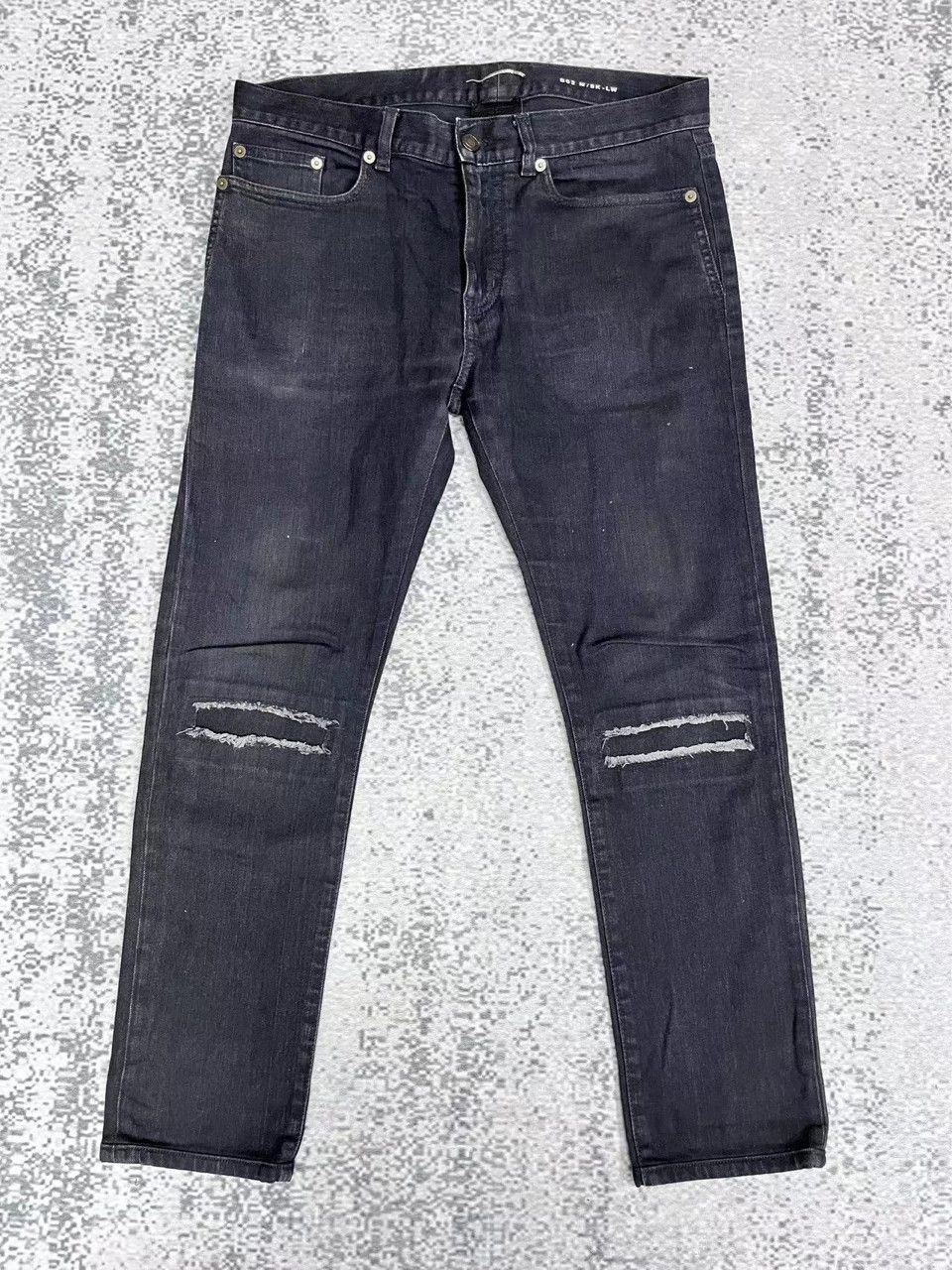 Saint Laurent Paris Saint Laurent Paris Knife cut patch jeans Size US 32 / EU 48 - 1 Thumbnail