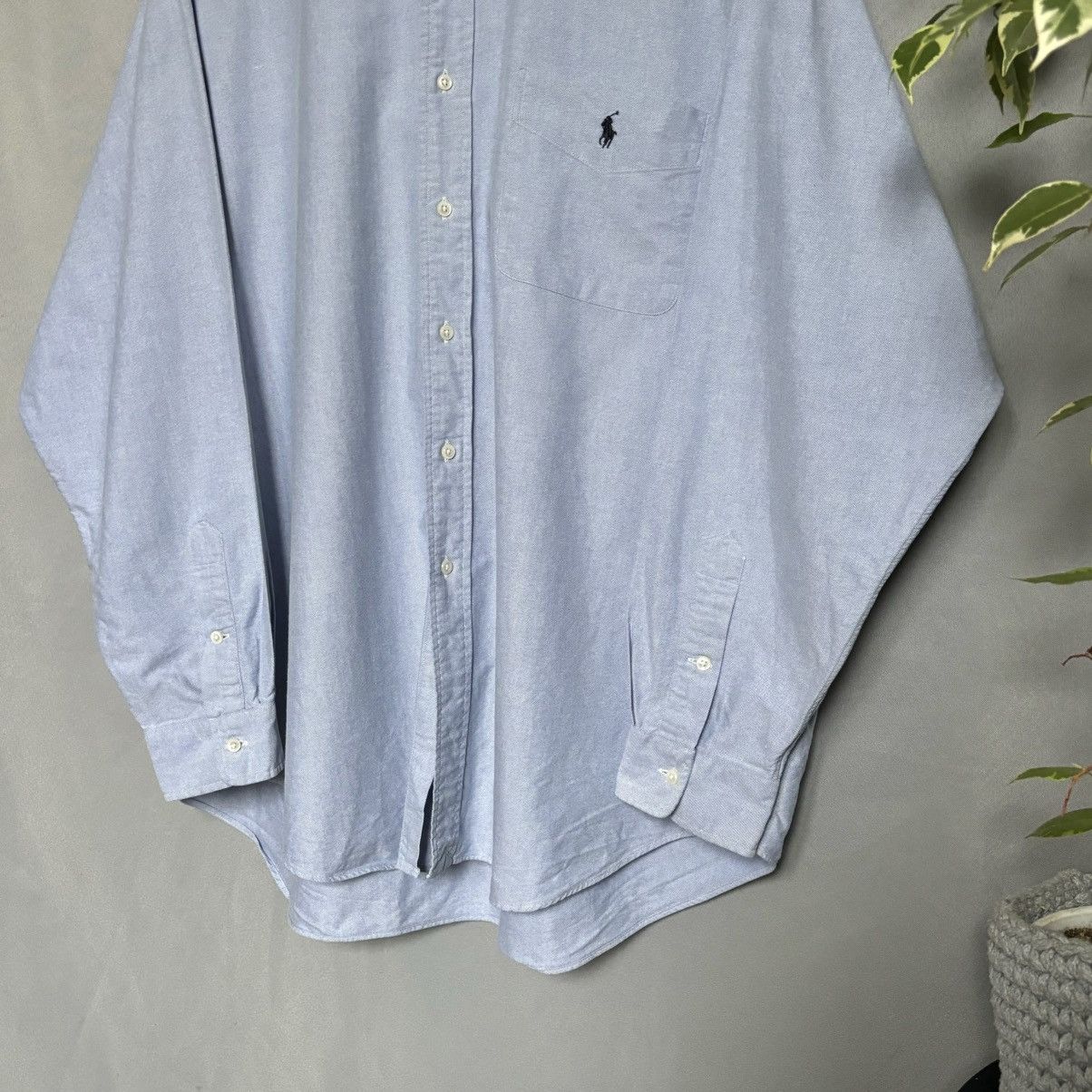 Polo Ralph Lauren Polo Ralph Lauren big shirt cotton blue vintage rare Size US XL / EU 56 / 4 - 3 Thumbnail