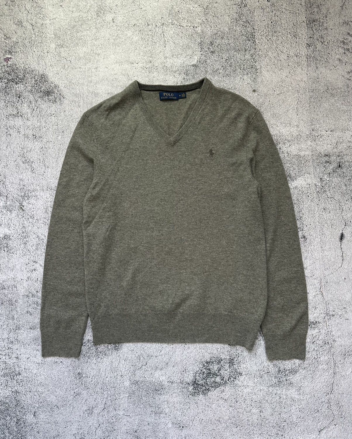 Polo Ralph Lauren Vintage Polo Ralph Lauren Grey Knit Sweater Logo Size US M / EU 48-50 / 2 - 1 Thumbnail