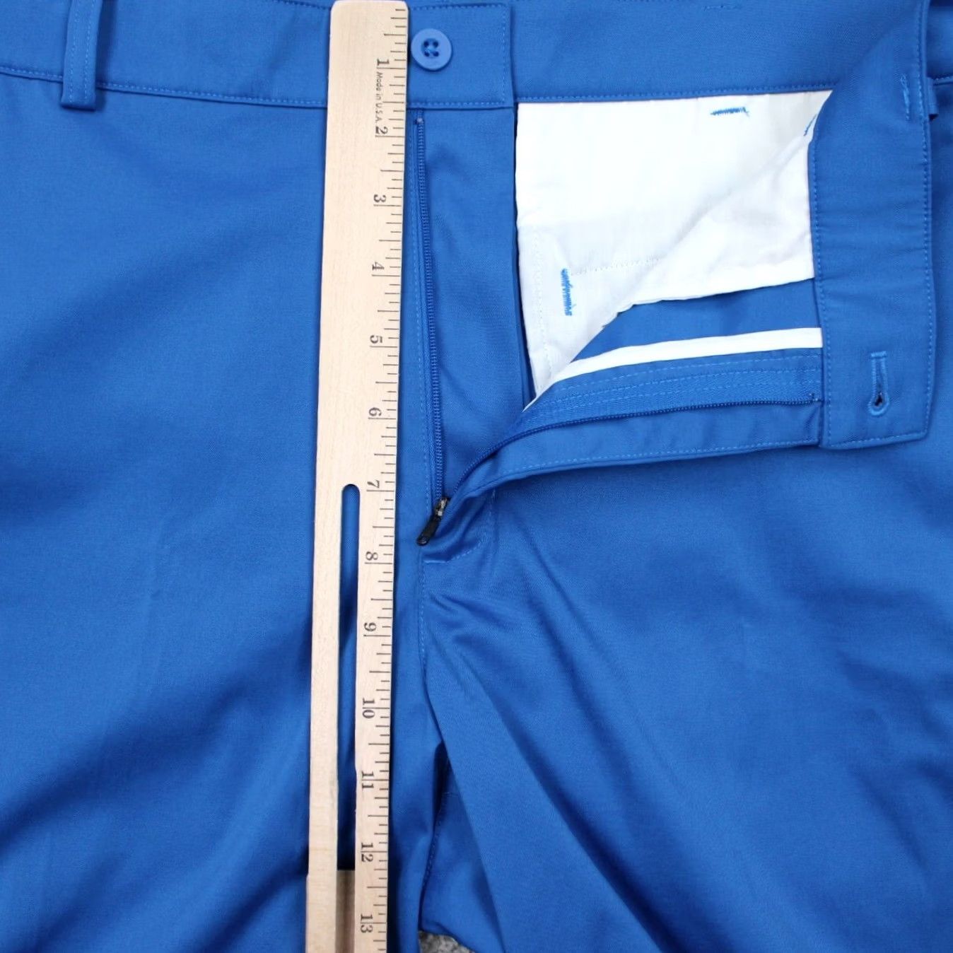 Nike Nike Flat Front Tech Shorts Mens 32 Blue Dri-Fit 11" Inseam Casual, Travel, Workwear/ Chino, Stretch Denim? Size US 32 / EU 48 - 7 Thumbnail