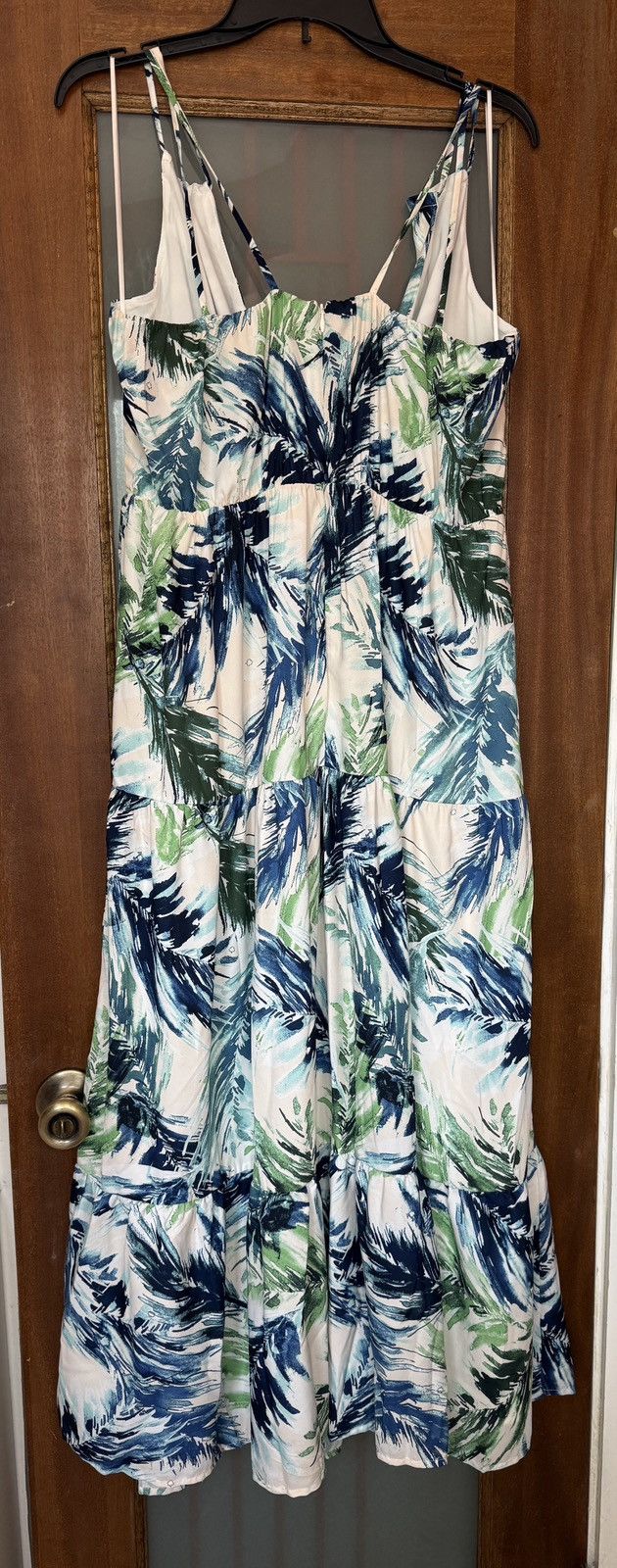 Other Adelyn Rae Nevina Ruffle Wrap Maxi Leaf Print Large Dress Size L / US 10 / IT 46 - 7 Thumbnail