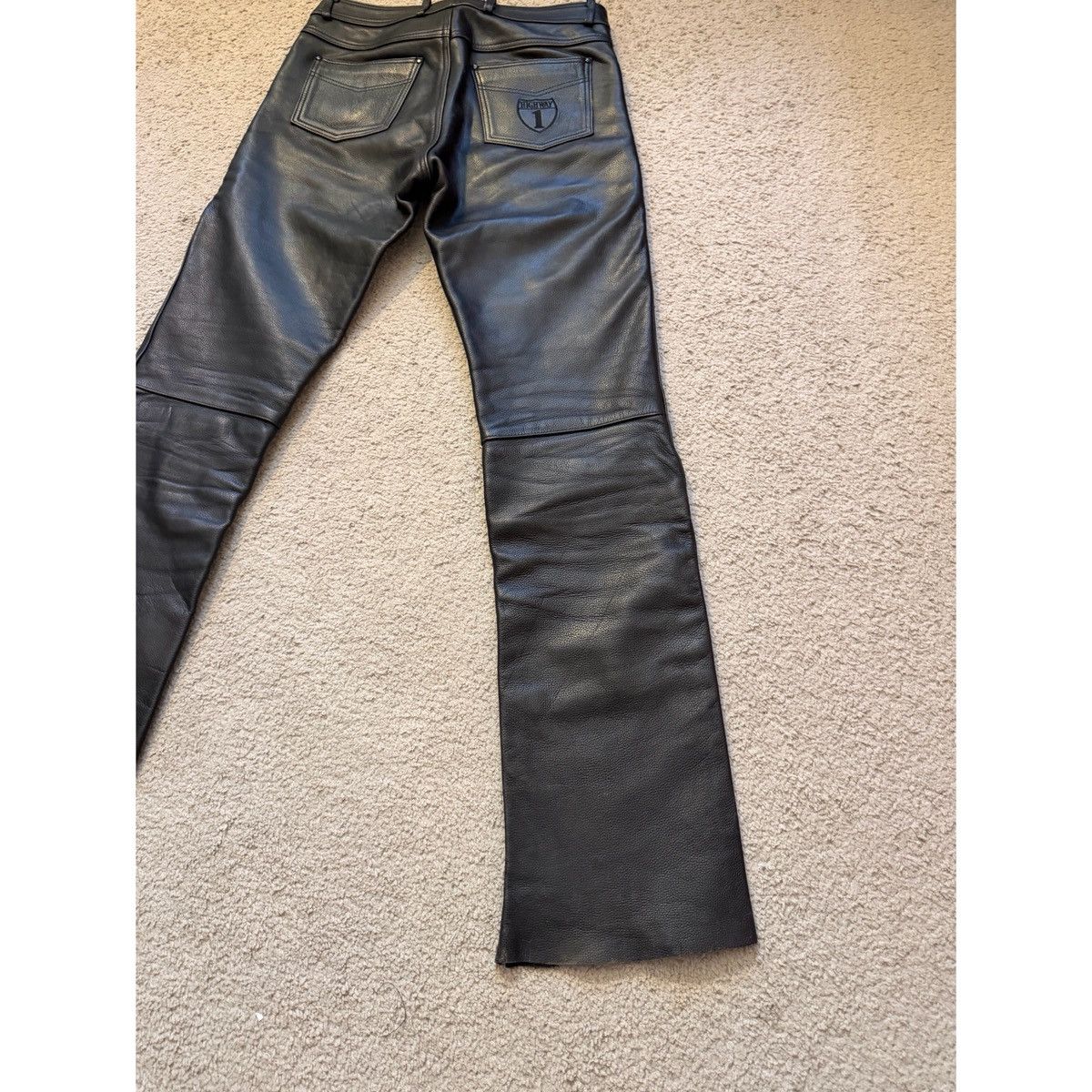 Vintage VINTAGE HIGHWAY 1 BIKER HEAVYWEIGHT LEATHER PANTS Size US 32 / EU 48 - 13 Thumbnail