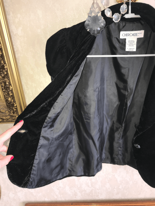 Cherokee 90s Vintage Black Velvet Bolero by Cherokee. Size XS / US 0-2 / IT 36-38 - 8 Thumbnail