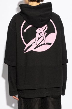 Gucci o1la5ras0426 Printed Cotton Jersey Hoodie in Black Size US XS / EU 42 / 0 - 4 Thumbnail