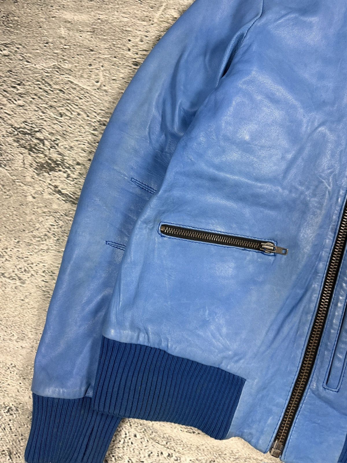 Allsaints Allsaints AW07 specialist blue turqoise Leather Jacket Size US M / EU 48-50 / 2 - 4 Thumbnail